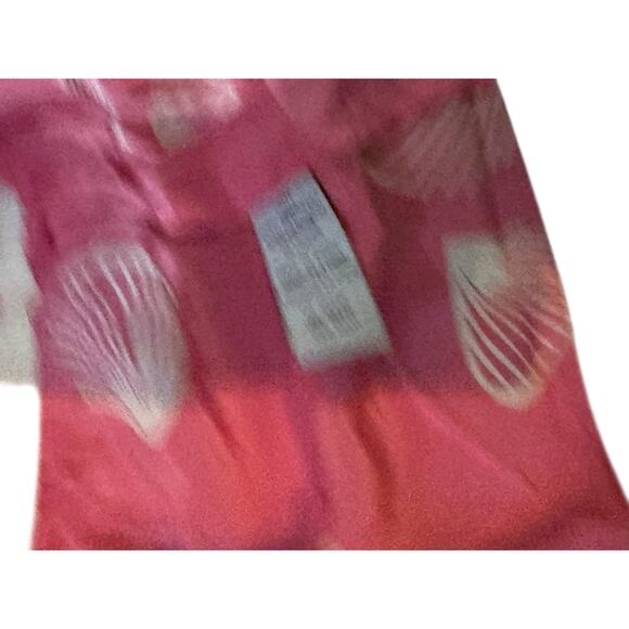 Vintage Tibi Women's Pink White Silk Printed Wrap Blouse Top Size 0 - Picture 8 of 13